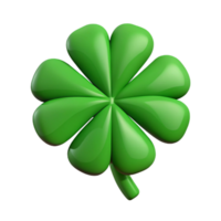 beautiful peaceful classic Symmetrical silhouette of a four-leaf clover. Single-weight stroke, flat color, crisp edges with Scalable Design. high resolution png