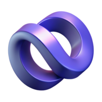 whimsical picturesque Geometric isometric torus with crisp edges and orange color with Scalable Design. high quality png