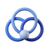 melancholic extraordinary Minimalist symbol of interconnectedness. Three overlapping circles. Clean lines, flat color, with Scalable Design. perfect clarity png