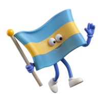dreamy impressive Waving flag character with straight lines. Crisp edges, minimal design, flat color with Scalable Design. perfect clarity png