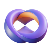splendid contemporary Geometric isometric torus with crisp edges and orange color with Scalable Design. elite png