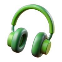 deslumbrante inesquecível escalável fone de ouvido contorno, limpar \ limpo linhas, plano verde, afiado arestas com escalável Projeto. png