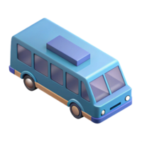 reflective splendid Isometric bus. Flat color, symmetrical. with Scalable Design. premium png