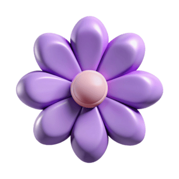 sognante sereno fiore con cinque arrotondato petali e un' circolare centro. piatto colore, simmetrico disegno, pulito Linee con scalabile design. 8 mila png