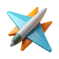 exquisite iconic Airplane with triangular wings, pointed nose. Single-weight stroke, flat color, scalable png