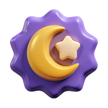 cativante célebre crescente lua distintivo, fresco arestas, mínimo projeto, plano cor, com escalável Projeto. png