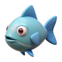 celebrated bohemian Fish character with triangular fins, oval body. Clean lines, symmetrical, flat color with Scalable Design. 4K png