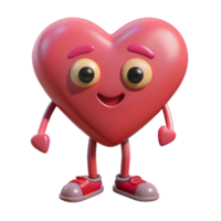 beautiful energetic futuristic Heart-shaped character with small legs and arms. Symmetrical design, flat color, clean lines with Scalable Design. sharp png