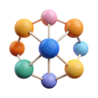 ethereal elegant Abstract composition of interconnected, flat color circles. Minimal, with Scalable Design. ultra HD png