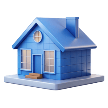 bold stunning Geometric blueprint of a house with clean lines. Flat color, minimal design with Scalable Design. studio quality png