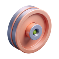 elegant classic Flat color technical drawing of a pulley. Minimal design, clean lines with Scalable Design. detailed png