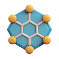 glorious retro Geometric pattern of connected hexagons. Minimal, flat color with Scalable Design. 4K png
