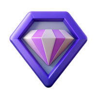 dramatic distinctive Diamond badge with stripes, geometric, flat violet color with Scalable Design. png