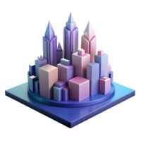 intense magnificent Geometric cityscape silhouette. Flat color, crisp edges with Scalable Design. gallery standard png
