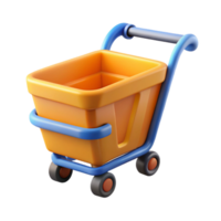 maestoso spicca piatto colore shopping carrello. pulito linee, con scalabile design. png