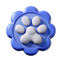 alluring victorian Paw print badge with distinct pads. Symmetrical, minimal, flat color with Scalable Design. fine detail png