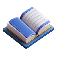 splendid classic Isometric open book with sharp edges and single-weight stroke with Scalable Design. precision png
