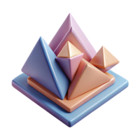 beautiful art deco Abstract composition of triangular forms. Clean lines, flat color, with Scalable Design. premium png