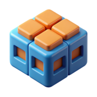 dreamy captivating Isometric cube with three visible faces. Clean lines, geometric, with Scalable Design. refined png