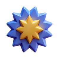 ethereal dazzling Burst badge with twelve points. Symmetrical, geometric, clean lines with Scalable Design. fine detail png