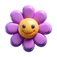 glorious artistic Smiling flower with five rounded petals. Flat color, clean lines, with Scalable Design. impeccable png