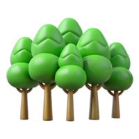 celebrated coastal Five flat color green trees in a row. Clean lines, crisp edges with Scalable Design. fine detail png