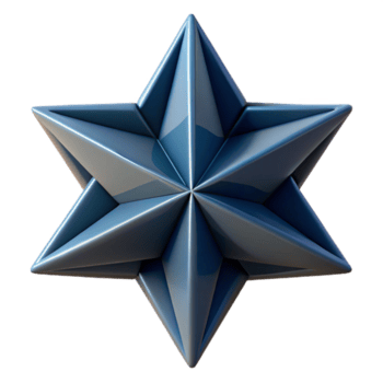 faszinierend nostalgisch elegant überlappend Dreiecke Erstellen ein Stern, knackig Kanten, Einzelgewicht Schlaganfall, mit skalierbar Design. 4k png