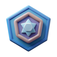 beautiful ethereal art deco Pentagon badge, concentric pentagons. Scalable, clean lines, flat color with Scalable Design. authentic png