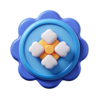 fascinating memorable Gear-shaped badge with cogs. Geometric, clean lines, single-weight stroke with Scalable Design. png