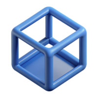 glorious melancholic nordic Geometric outline of a cube. Clean lines, minimal design, with Scalable Design. sharp png