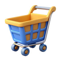 memorable renaissance Flat color shopping cart. Clean lines, with Scalable Design. 4K png