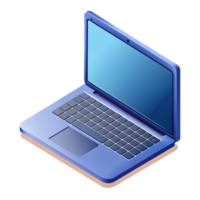 captivating bohemian Isometric laptop with sharp edges and single-weight stroke with Scalable Design. expertly shot png