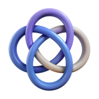 immaculate gothic Minimalist symbol of interconnectedness. Three overlapping circles. Clean lines, flat color, with Scalable Design. precision png