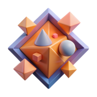 bold stunning Abstract geometric composition with squares and triangles. Flat color, with Scalable Design. crisp png