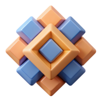 energetic beautiful Abstract geometric composition with rotated squares. Scalable, flat color with Scalable Design. top-tier png