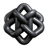 distinguished surreal Interlocking geometric pattern, black and white. Symmetrical, with Scalable Design. original png