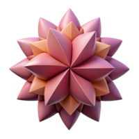 glorious avant-garde Abstract flower formed by sharp triangles. Flat color, minimal design with Scalable Design. studio quality png