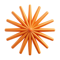 tirar o fôlego tradicional mínimo, irradiando linhas a partir de uma central ponto. laranja plano cor, afiado arestas. com escalável Projeto. Alto resolução png