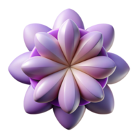dreamy mesmerizing Abstract shape resembling a flower. Flat color. Symmetrical. Clean lines with Scalable Design. 4K png