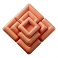 glorious organic Geometric pattern of nested squares, minimal, with Scalable Design. professional png