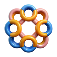 beautiful energetic impressionist Abstract pattern of interconnected circles. Single-weight stroke, flat color with Scalable Design. sharp png
