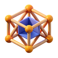 enchanting quintessential Abstract geometric shape, interconnected squares and triangles. Clean lines, flat color, with Scalable Design. png