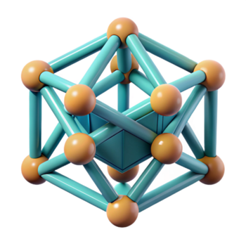 bellissimo energico futuristico astratto geometrico forma con interconnesso Linee. pulito linee, minimo disegno, piatto colore con scalabile design. livello superiore png