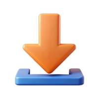 enchanting organic Pictogram of a download arrow. Crisp edges, single-weight stroke, with Scalable Design. 8K png