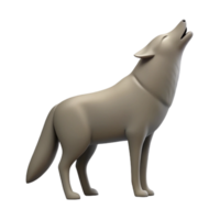 stunning acclaimed Silhouette of a howling wolf. Clean lines, minimal design, flat color with Scalable Design. png