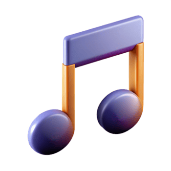 raro Arte deco resumen música Nota con agudo bordes limpiar líneas, plano color, con escalable diseño. alto calidad png