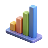 sumptuous acclaimed Horizontal bar graph with five bars of varying heights. Scalable, flat color, single-weight stroke with Scalable Design. png