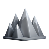 playful pristine Minimalist mountain range silhouette with crisp edges and a flat grey color with Scalable Design. studio quality png