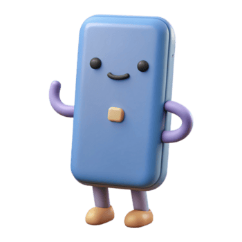 stunning creative Minimalist phone character with a single button. Flat color, crisp edges, with Scalable Design. studio quality png