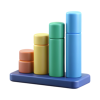 standout minimalist Stacked bar graph showing data comparison. Single-weight stroke, flat color, minimal with Scalable Design. crisp png
